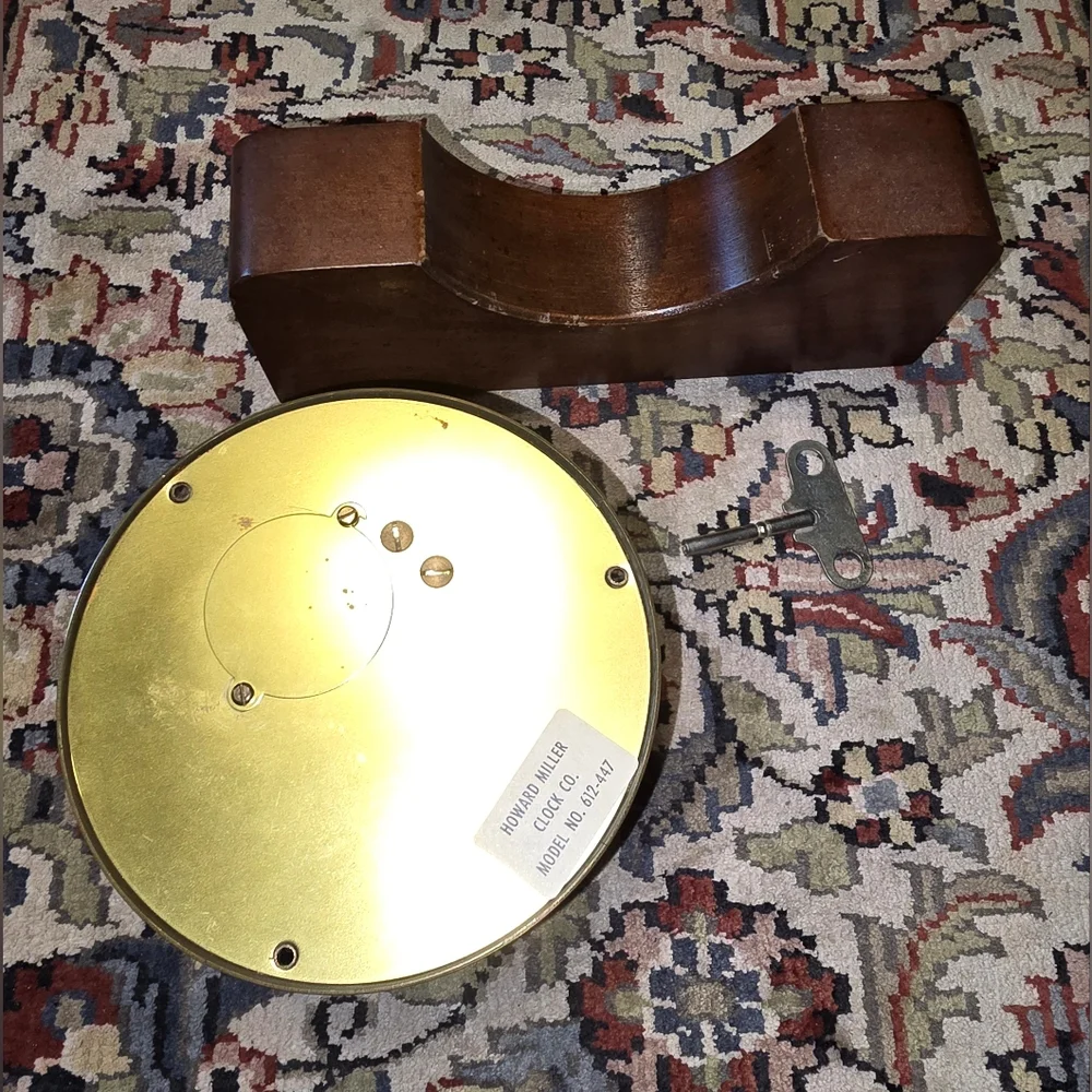Howard Miller Model #612-447 Brass Ships Bell Clock And Key